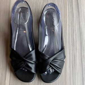 Life Stride Women's Mimosa 2 Black Slingback Sandals Size 8.5